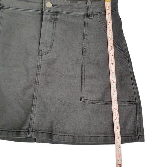 Seed Black Faded Denim Skirt Size 14 - Picture 5 of 8